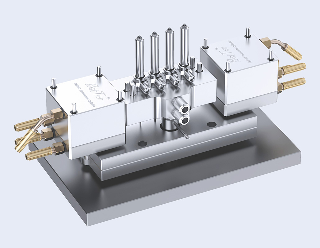 Integral needle valve